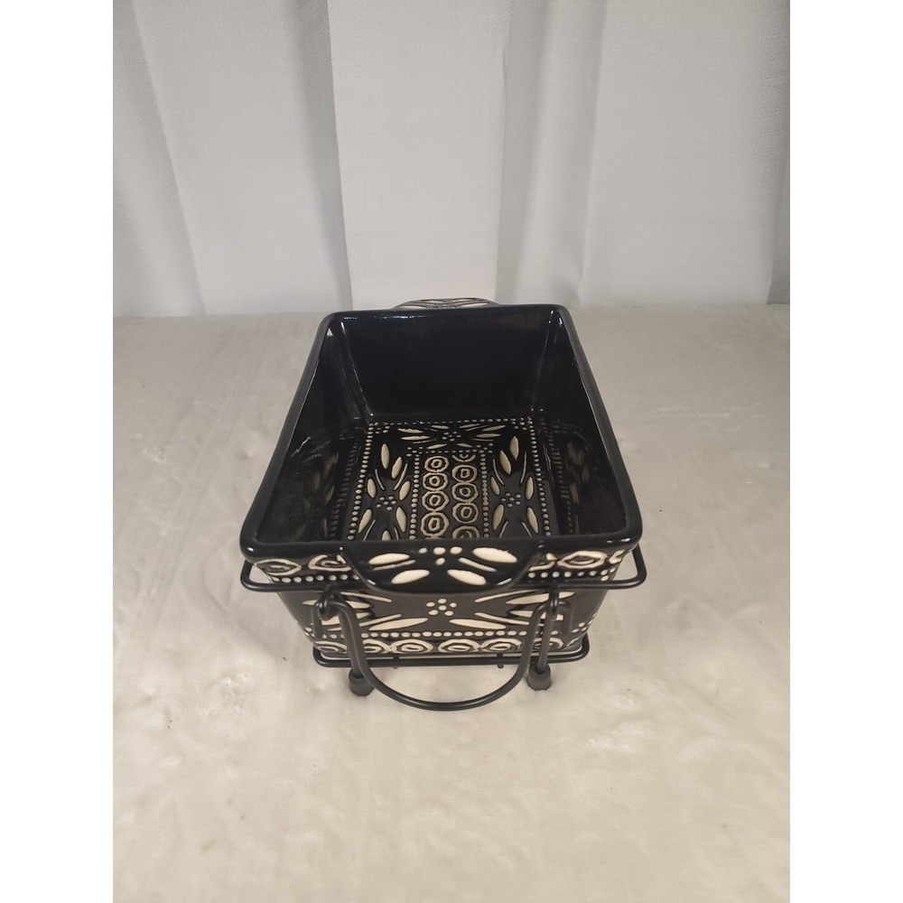 Temptation by Tara Old World Ovenware Black Loaf Pan and Rack 2 Count